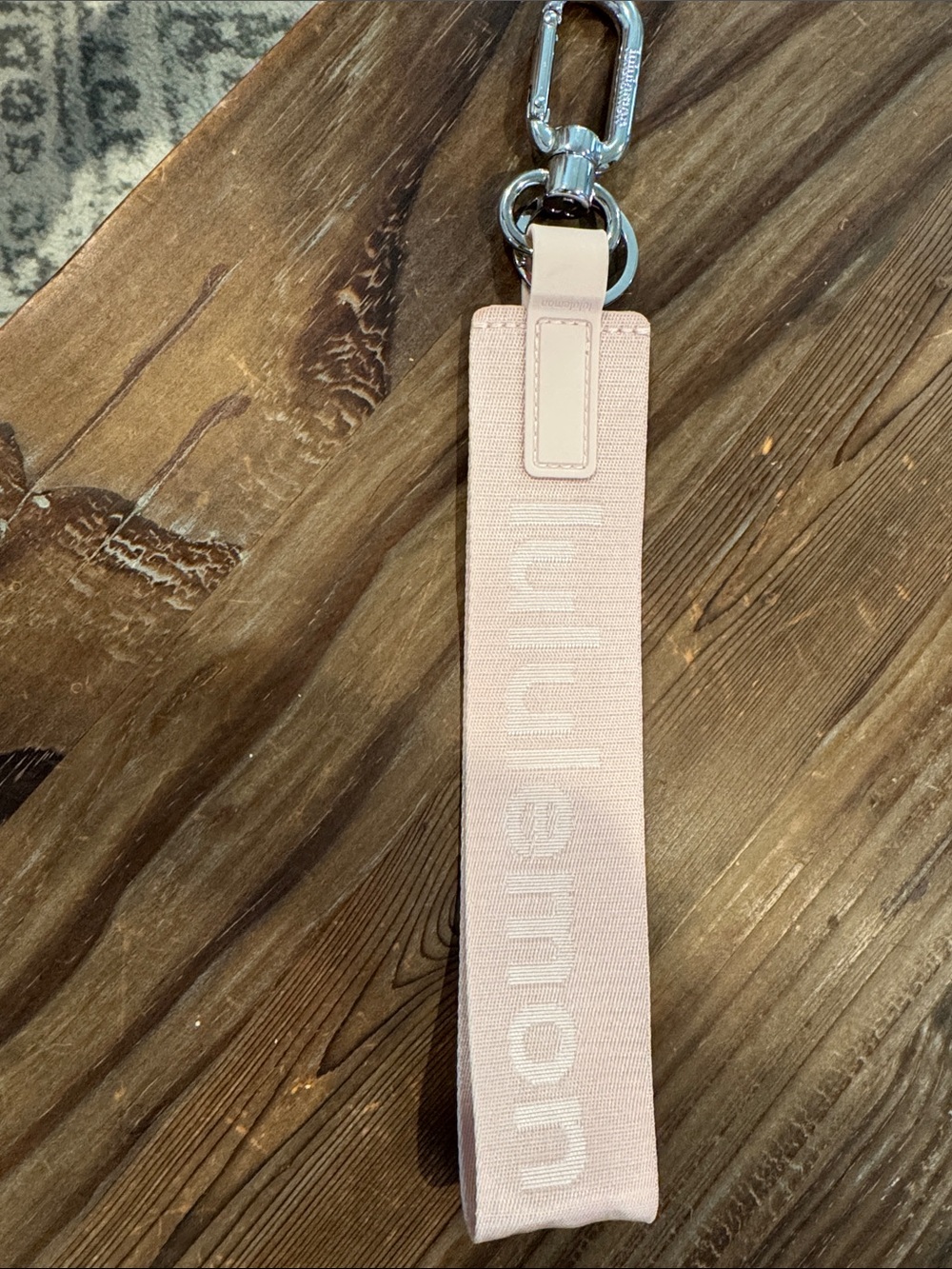 lululemon athletica never lost keychain. Blush Pink. NWOT.